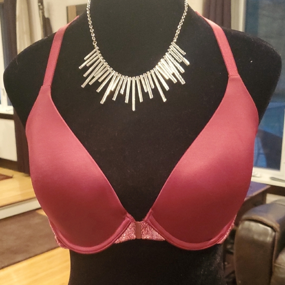 2/$25 Victoria's Secret Racerback Burgundy Bra. Size 36C
